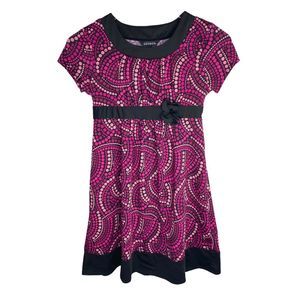 GEORGE Girls Pink & Black Dress - Size 12 Girls